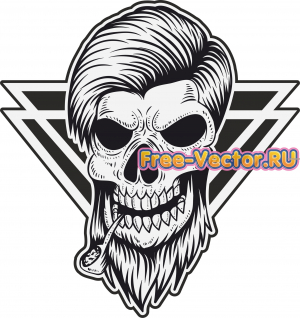 Скелет с трубкой вектор cdr