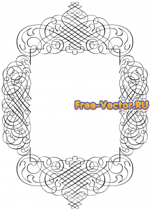 Рамка в вензелях 2772