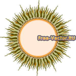 Рамка в виде солнца вектор d0256