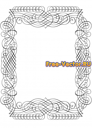Рамка в вензелях 2773
