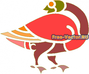 Утка векторный рисунок цвет