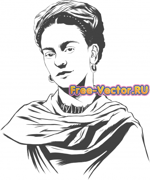 Frida Kahlo Vector Art Free Vector Files cnc