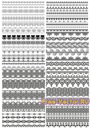 Различные варианты бордюров