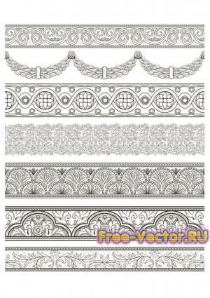 Винтажные бордюры вектор cdr