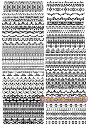 Большой набор бордюров и багетов