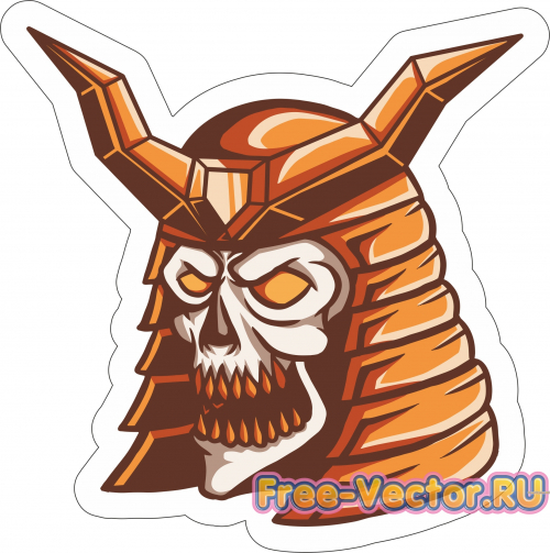 Воин скелет вектор
