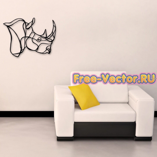 Носорог панно на стену