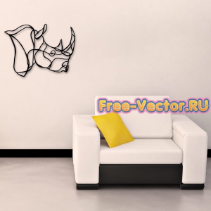 Носорог панно на стену