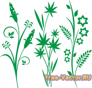 Панно цветы травы v02 cdr