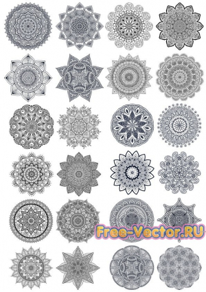 Круглые узоры набор cdr